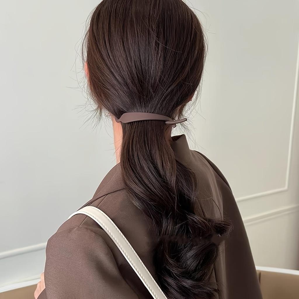 Minimalistischer Haarclip mit Verdrehung für ein glattes Einteiler-Design, Sicherer Haarspange für dickes dünnes Haar, Haarschmuck in Unifarben (Schwarz/Braun/Beige), ODER