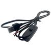 5Pcs 1.5M USB Power Supply Wire 5V ON OFF Switch Cable USB Extension Cable  for USB Fan Desk Light