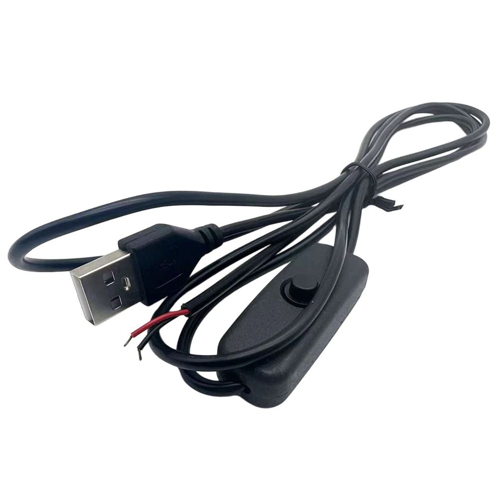 5Pcs 1.5M USB Power Supply Wire 5V ON OFF Switch Cable USB Extension Cable for USB Fan Desk Light