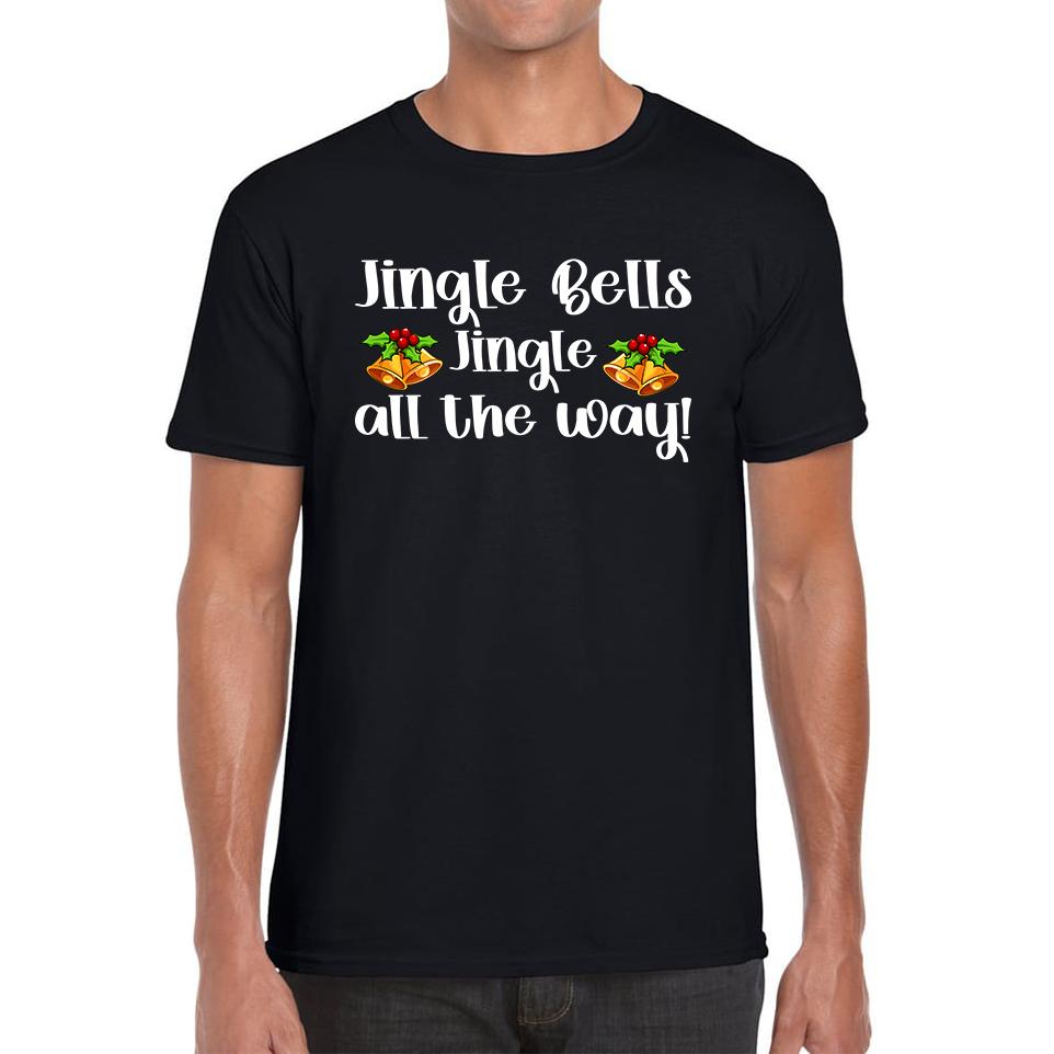 Jingle Bells Jingle All The Way Christmas Mens T Shirt Womens Tops Tees 3XL