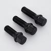 10pcs Cone Seat Lug Bolts Conical 17mm Hex 35mm/40mm/28mm Extended Shank Length m12x1.5,m14x1.25.m14x1.5 wheel bolts black