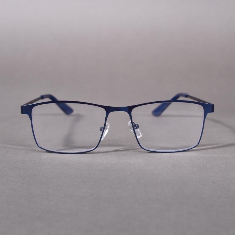 Edelstahl Herren Business Lesebrille Metall Vollrand Blaulichtfilter Presbyopie Brille+75+125+175+225+275+350