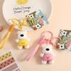 West Highland Terrier Pendant Plush Toy Puppy Car Keychain Dog Doll Accessories