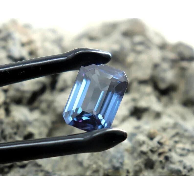 9.65 Ct Natural Alexandrite Color Change Emerald Cut AAA Certified Gemstone