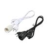 EU-Standard E27 Lampenfassung mit 303 Schalter und zweipoligem Rundstecker-Kabel
