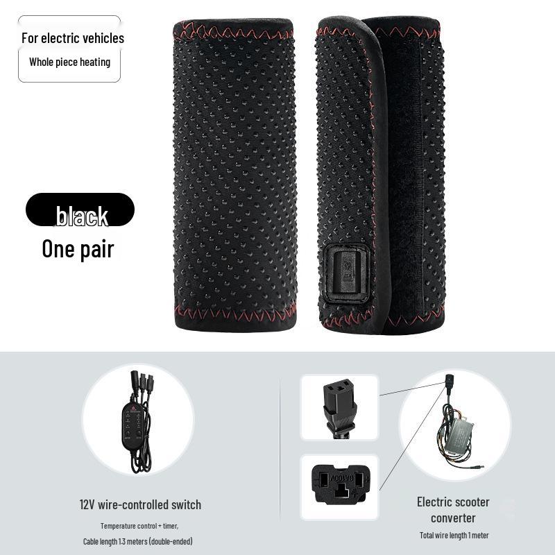 Electric Heated USB Charging Handlebar Covers for Motorcycles and E-Bikes