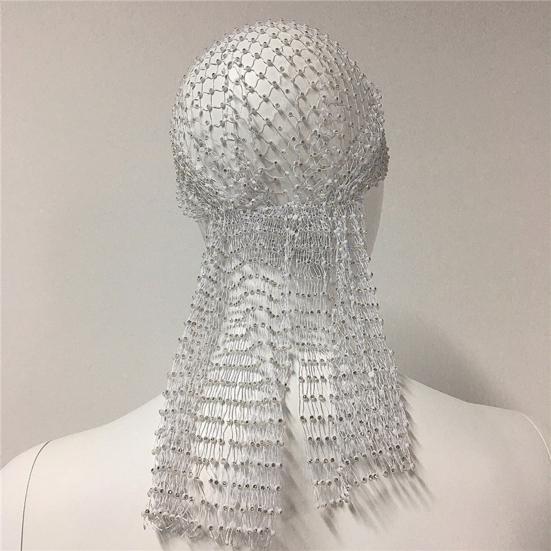 Strass Pirathatt Elastisk Snood Skjerf Lue Maskeradeball Cosplay-arrangementer Nett Hullet Ut Hodeskjerf