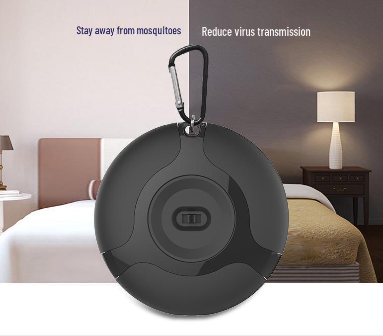 Portable USB-Charged Ultrasonic Mosquito Repellent Buckle for Outdoor Use