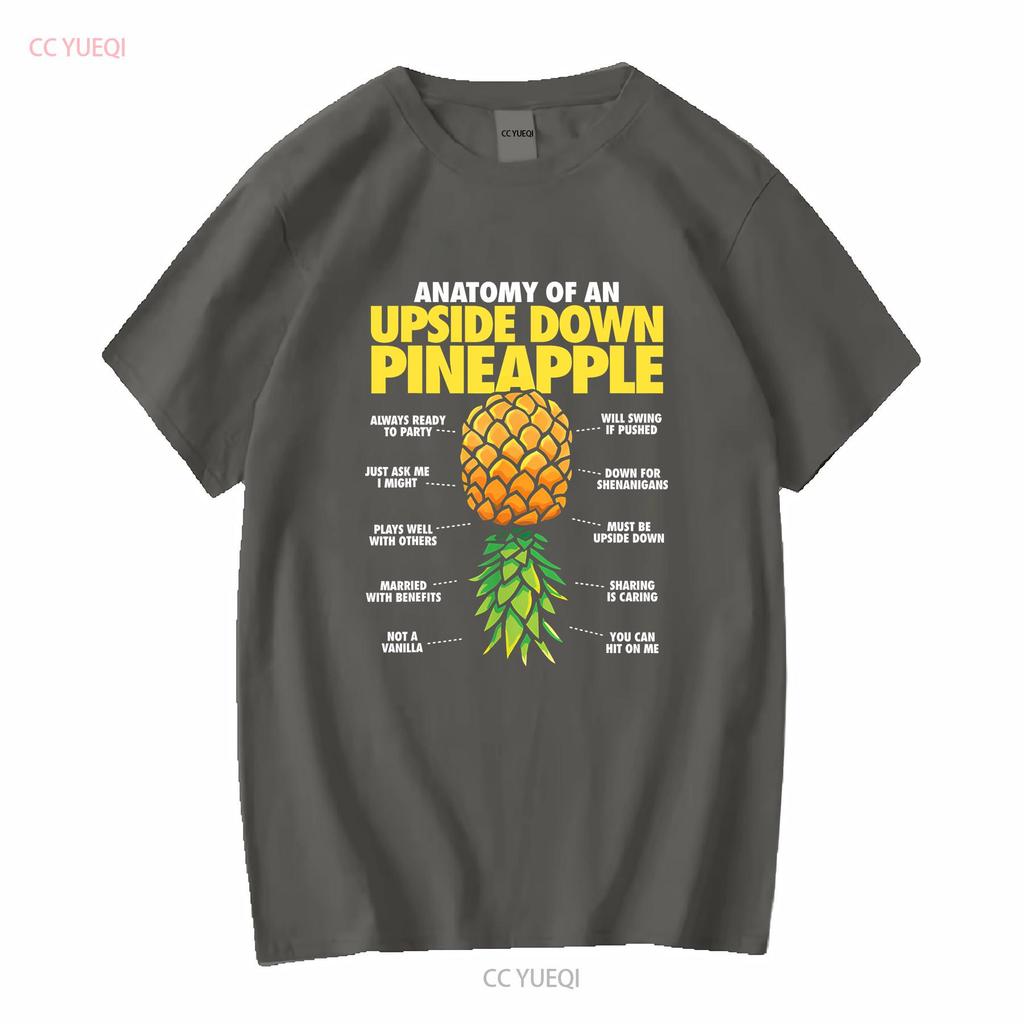 NEW LIMITED Funny Anatomy Of An Upside Down Pineapple Swinger Lifestyle T Shirt Vintage Washed Breathable Designer Clothes