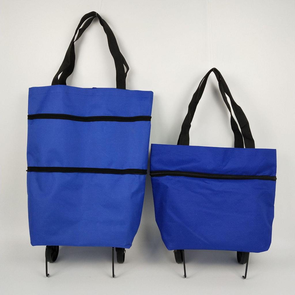 Foldable Outdoor Shopping Trolley with Wheels - Portable Hand Cart for Groceries and Deliveries