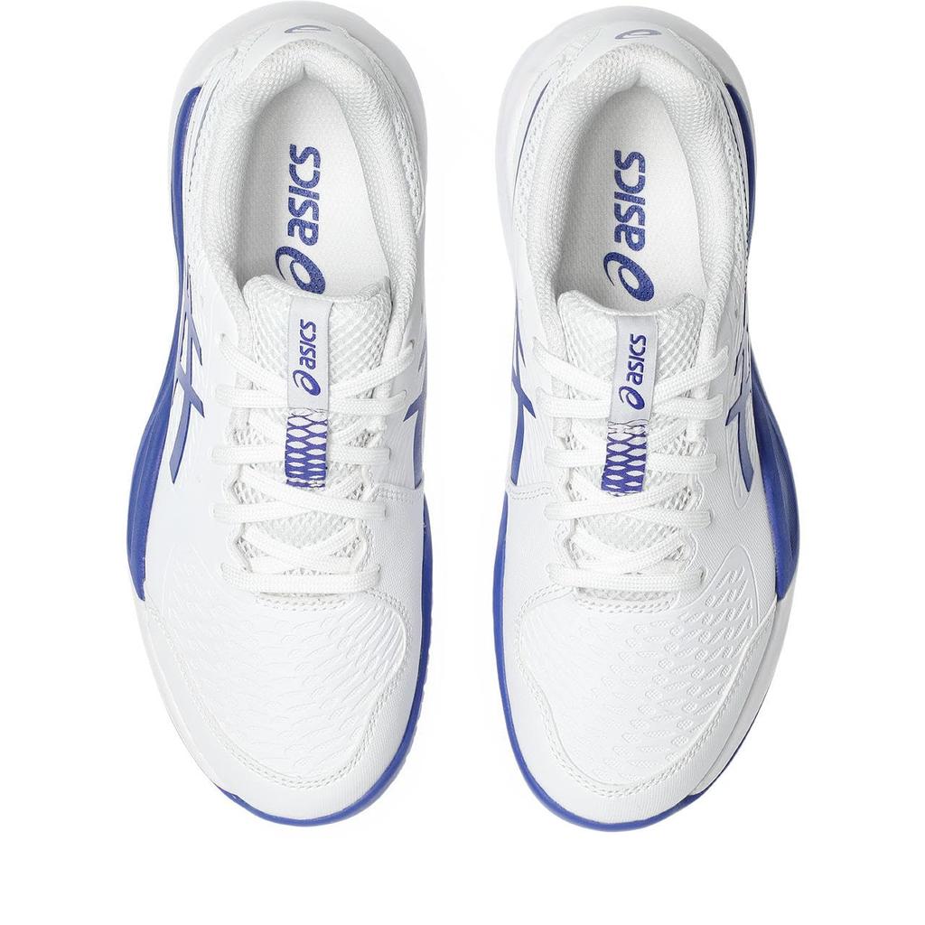 Asics X GS Tennis Shoes Size 100 2E GEL-RESOLUTION (1044A081), Unisex, (White/Dark Cobalt), 20.5 Cm,