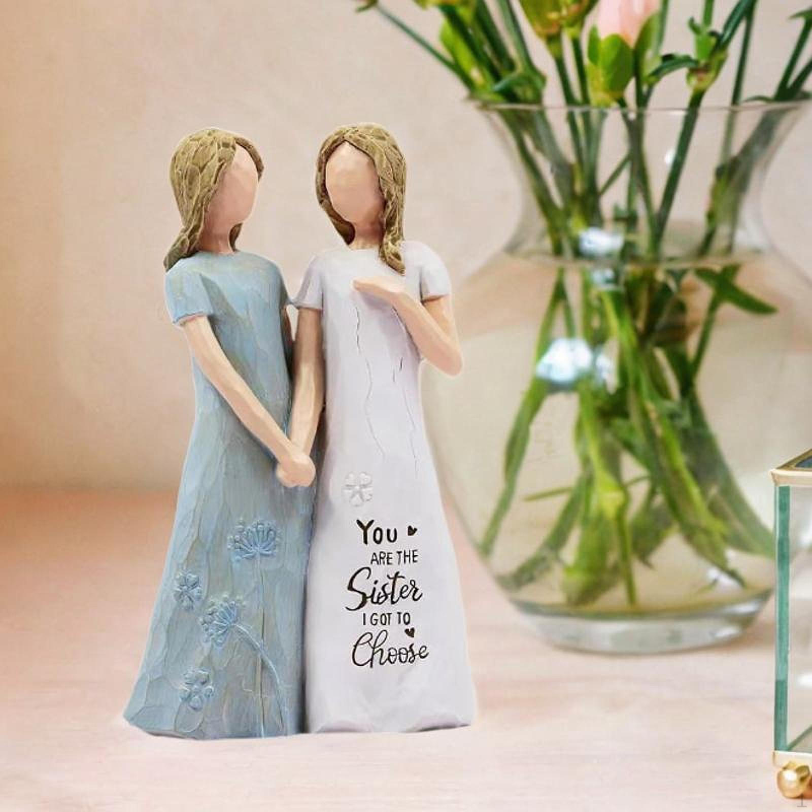 

Статуэтка «Дружба для девочек», настольная фигурка, подарочное коллекционное украшение для дома, сестры, смола синий