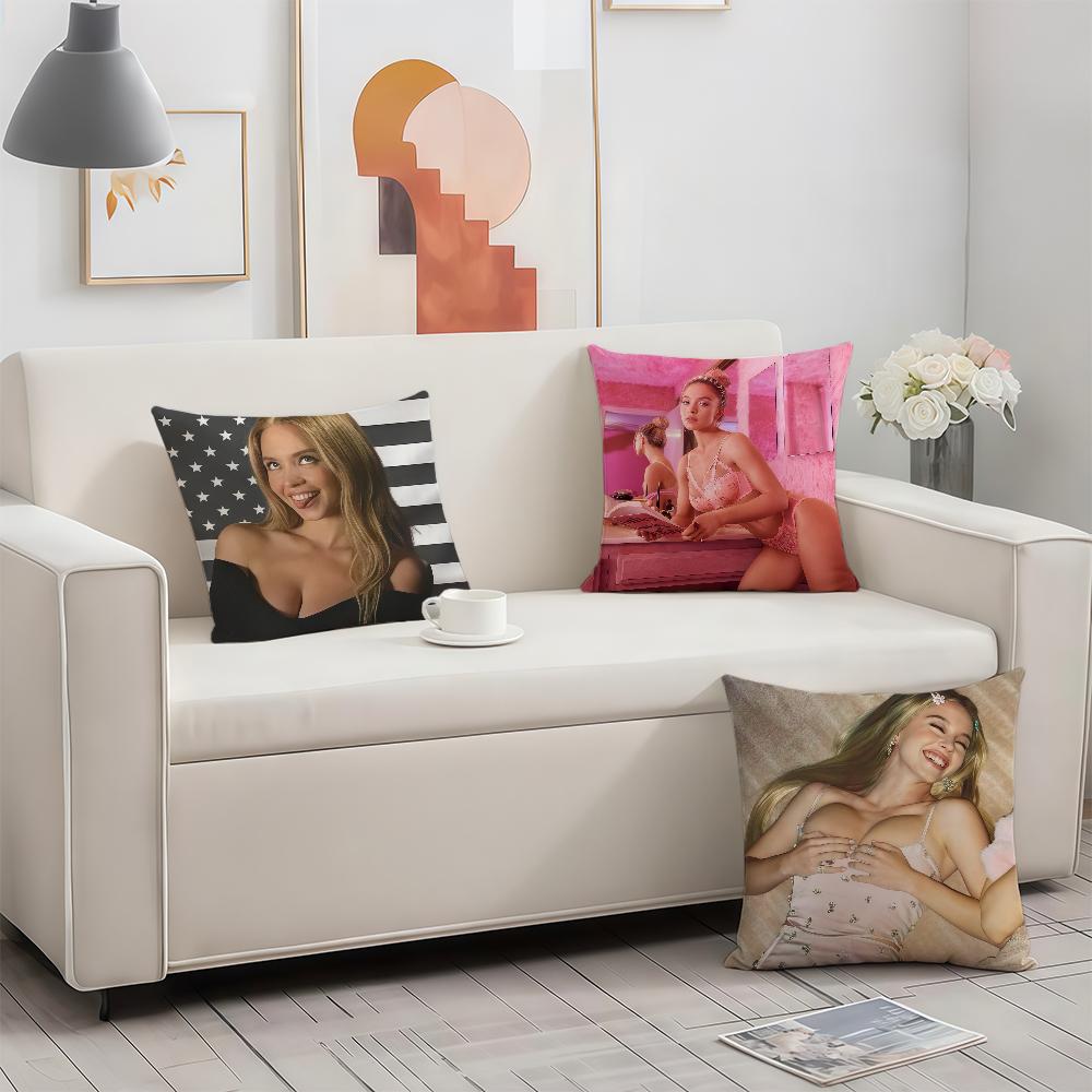 Cushion S-Sweeney Cover Square Sofa Cushion S-Sydney Actor Cover Casual Skin-Friendly Comfortable Pillow Cover