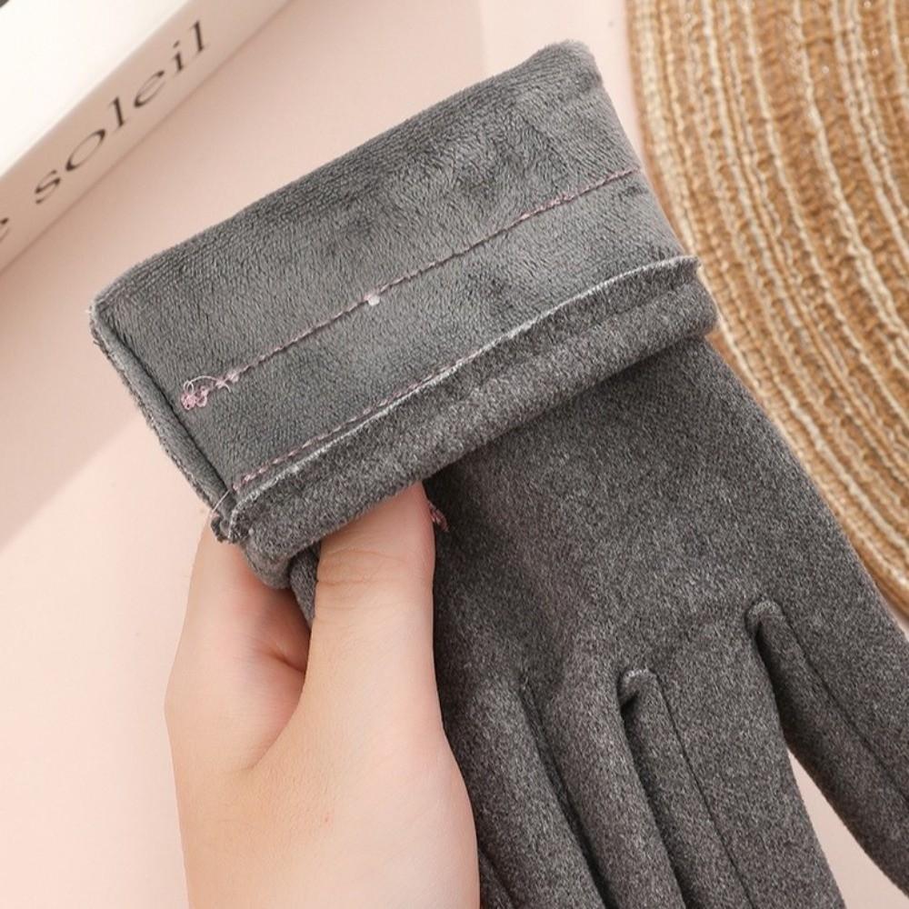 Plush Touch Screen Gloves Warm Driving Mittens New Skiing Gloves  Girls