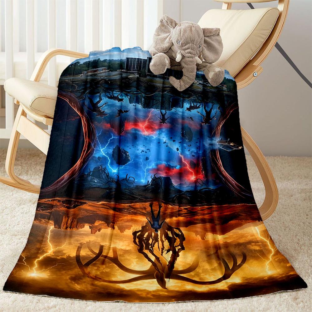 Stranger Things Mashup Suitable Blanket for Offices, Travel, Living Rooms Also a Good Gift for Friends and Family Suitable for All Seasons.