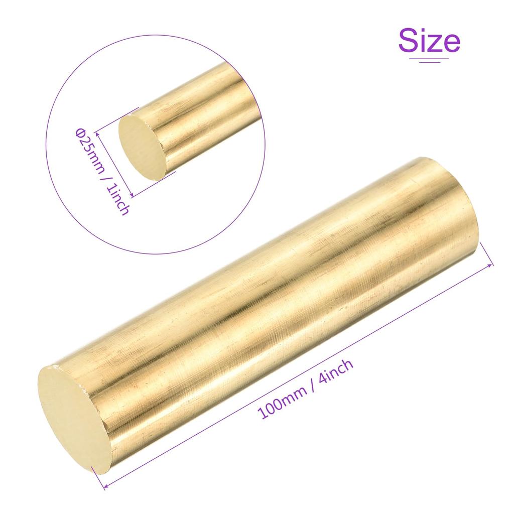 DMiotech x Ορείχαλκος Στρογγυλή Ορείχαλκινη Ράβδος για DIY Τόρνος Γροθιά Αυτοκίνητο 4" 1" Ράβδος, Χειροτεχνίες/Συγκόλληση, Υλικό, Άξονας/Μοντέλο Αεροπλάνου, Σκάφος,