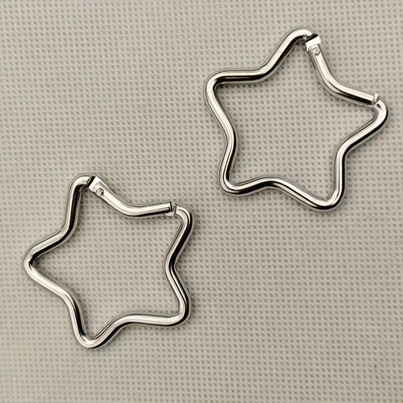 Five-Pointed Star Aluminum Alloy Carabiners, Keychain Clips, Outdoor Camping Key Rings, Water Bottle Hooks, Backpack Accessories