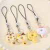Cute Cartoon Cat Cookie Phone Charm Strap Soft Kitty Phone Lanyard Strap Key Chains Bag Pendant Decoration Handmade Gift