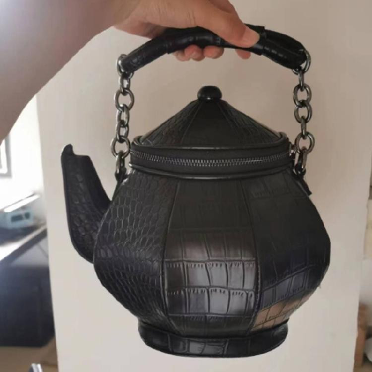 Schultertasche Große Kapazität Einzigartige Teekannenförmige Handtasche für Damen Mädchen