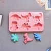 Dinosaur Silicone Cake Mold For Baking Kid Cartoon Dino Chocolate Candy Tray Soap Candle Making Tools Cupcake Topper Decorating