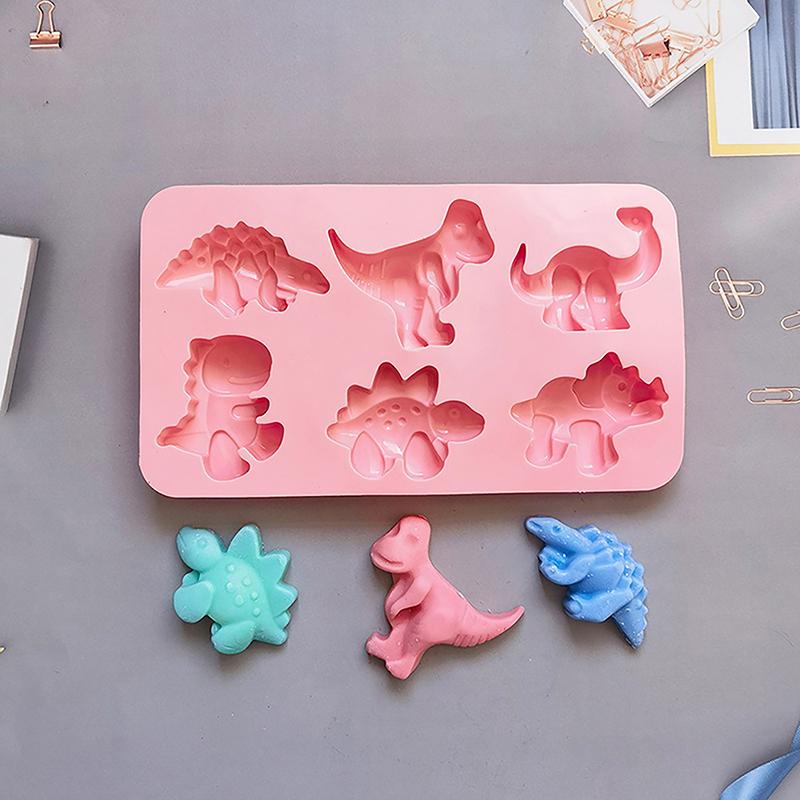 Dinosaur Silicone Cake Mold For Baking Kid Cartoon Dino Chocolate Candy Tray Soap Candle Making Tools Cupcake Topper Decorating