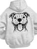 Men's Sport Hoodie Smiling Pitbull Bull Terrier Dog Graphic Pullover Hooded Sweatshirt Autumn Winter Casual Vintage Loose Swag.
