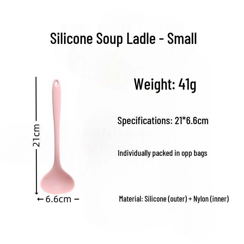 In-Stock Large Silicone Soup Ladle and Spatula for Kitchen Use