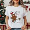 OH SNAP Print Summer T-Shirts Tops Gingerbread Christmas Design Women's Graphic T-Shirt Short Sleeve Clothing Holiday Party Tees