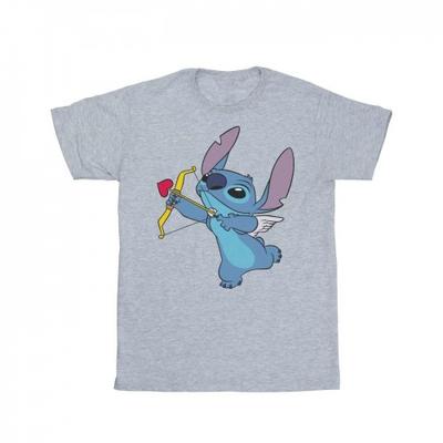 Girls Lilo And Stitch Stitch Cupid Valentines Cotton T-Shirt