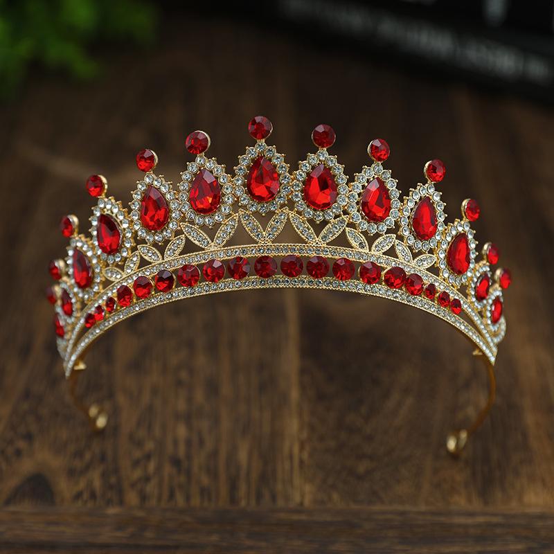 Baroque Retro Black Luxury Crown Bridal Tiara Wedding Dress Birthday Queen Crown Cake Crown