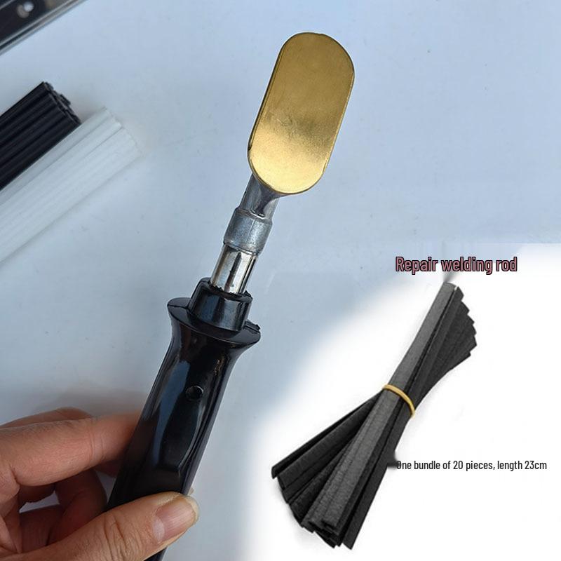 Car Bumper Repair Kit: Plastic Welding Gun with Smoothing Knife and Heat Gun.