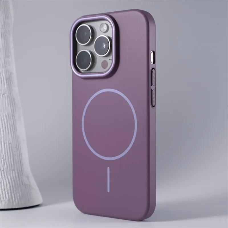 Matte Ultra-Thin Hard PC for Magsafe Case For iPhone 17 16 15 14 13 12 11 Pro Max Magnetic Wireless Charger Translucent Cove