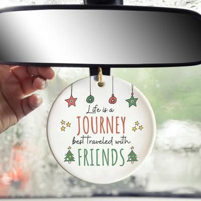 Amigos Próximos Enfeites de Natal Placas Acrílicas Penduradas com Citações Inspiradoras Presentes de Natal Fofos para Melhor Amigo