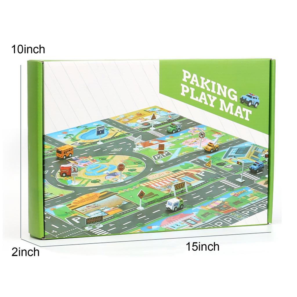 Kids City Road Map Car Play Mat Educational Vehicle Play Rug for Bedroom Playroom Carpet Toy for Children
