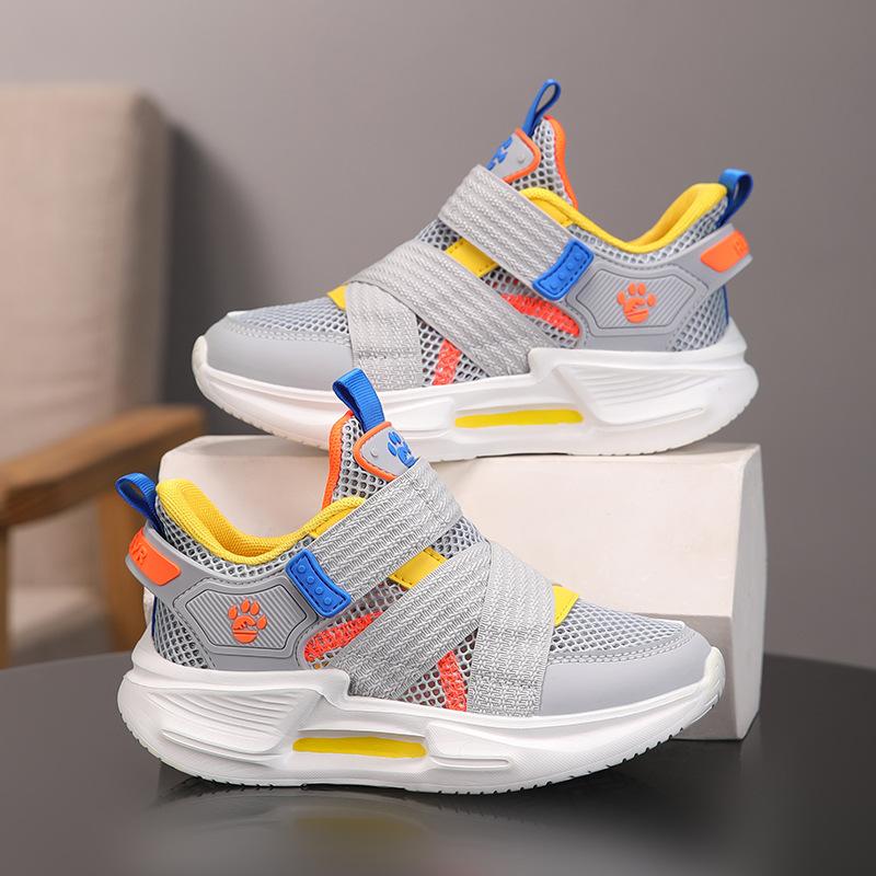 

Boys sports shoes 2025 summer new middle-aged and older boys soft-soled non-slip running shoes children s breathable mesh shoes 29