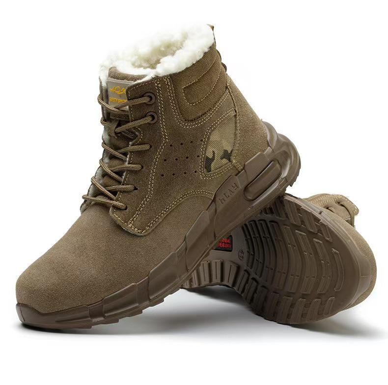 Manufacturer's New Insulated Cotton Work Shoes: Thickened, Anti-Smash, Anti-Puncture, Wear-Resistant Men's Safety Footwear.
