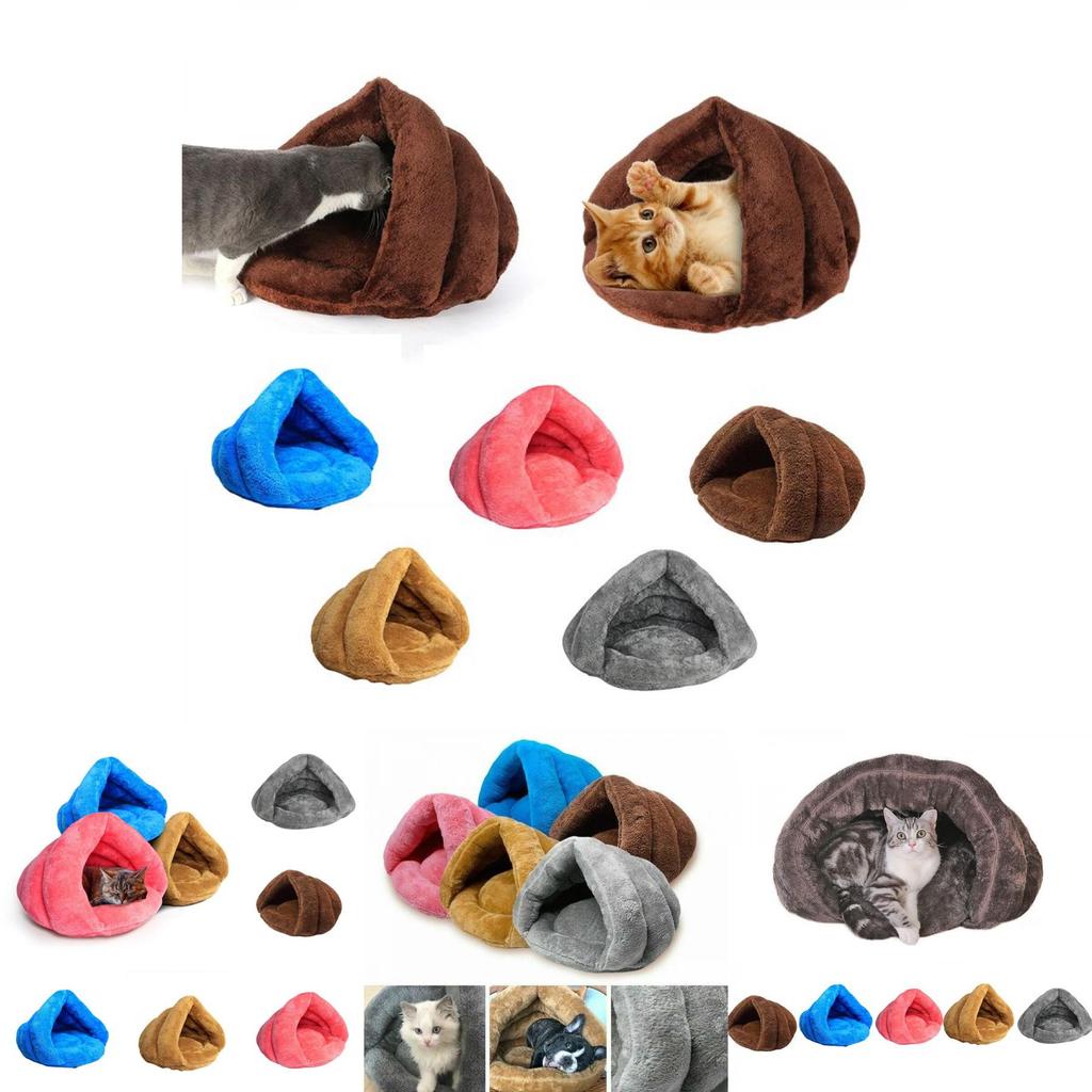 Ultraweiches Katzenbett mit umweltfreundlicher PP-Baumwolle und Plüschsamt