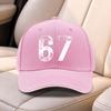 67 Number Print Sandwich Baseball Cap Adjustable Duckbill Cap For Men Women