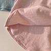 Korean Style Casual Kids Plain Short Sleeve Round Neck Batwing Cotton Top
