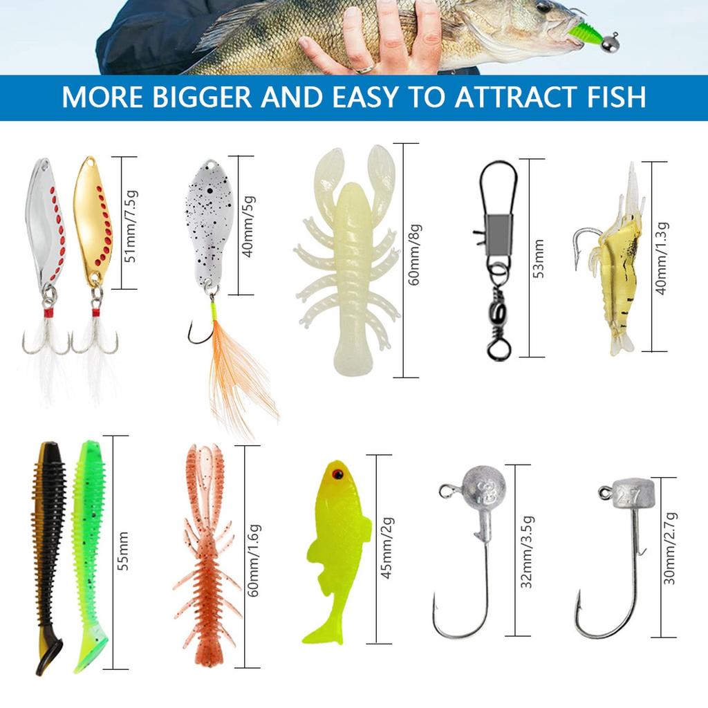 24 Pcs Set Soft Spinnerbaits Gift Box for Topmouth Culter