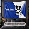 Custom Name Text Tapestry,Portsmouth FC Decorative Wall Hanging, Background Tapestry For Home Bedroom
