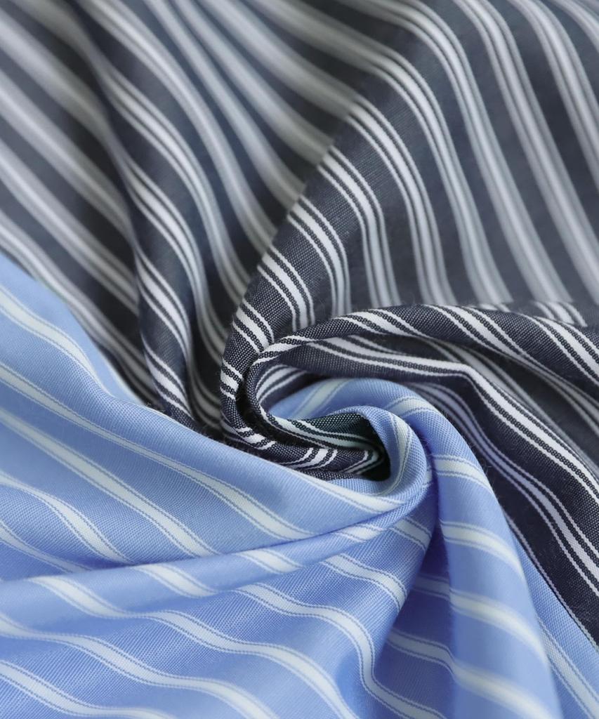 Antiqua Asymmetric Striped Long One Size Blue Women's Shirt, Sleeve, PK-01299, 32,