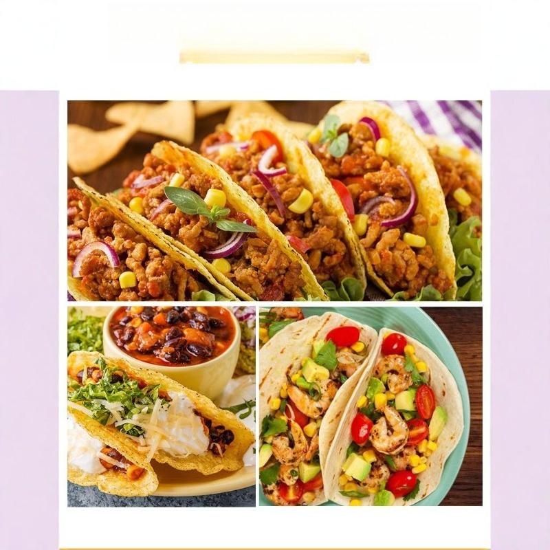 Stainless Steel Mexico Taco Holder Stand Reversible Holds Tortillas Stackable Rack Non-Stick Taco Grill Mold Pie Tool