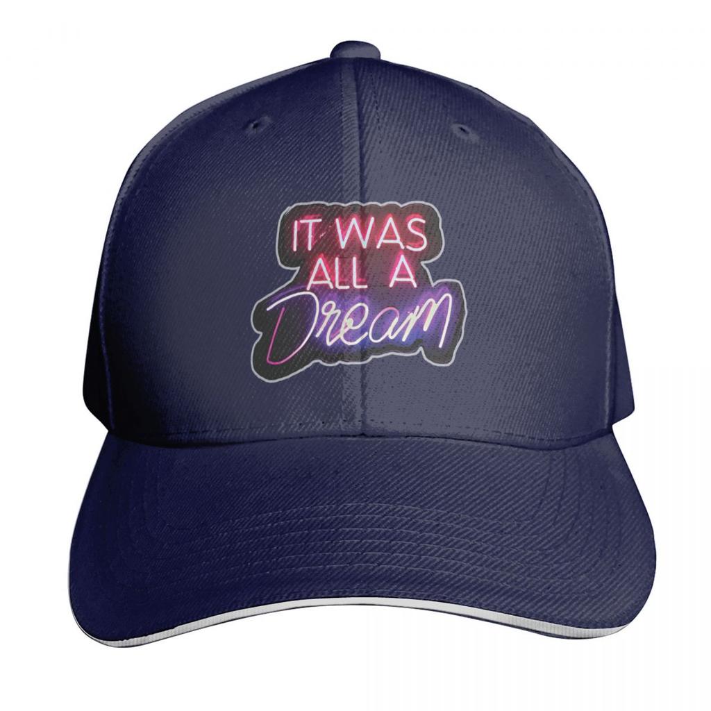 It Was All a Dream Neon Lights Baseball Cap Luxury Brand Western Hat Dad Hat Fishing Caps Unisex Unisex Womens