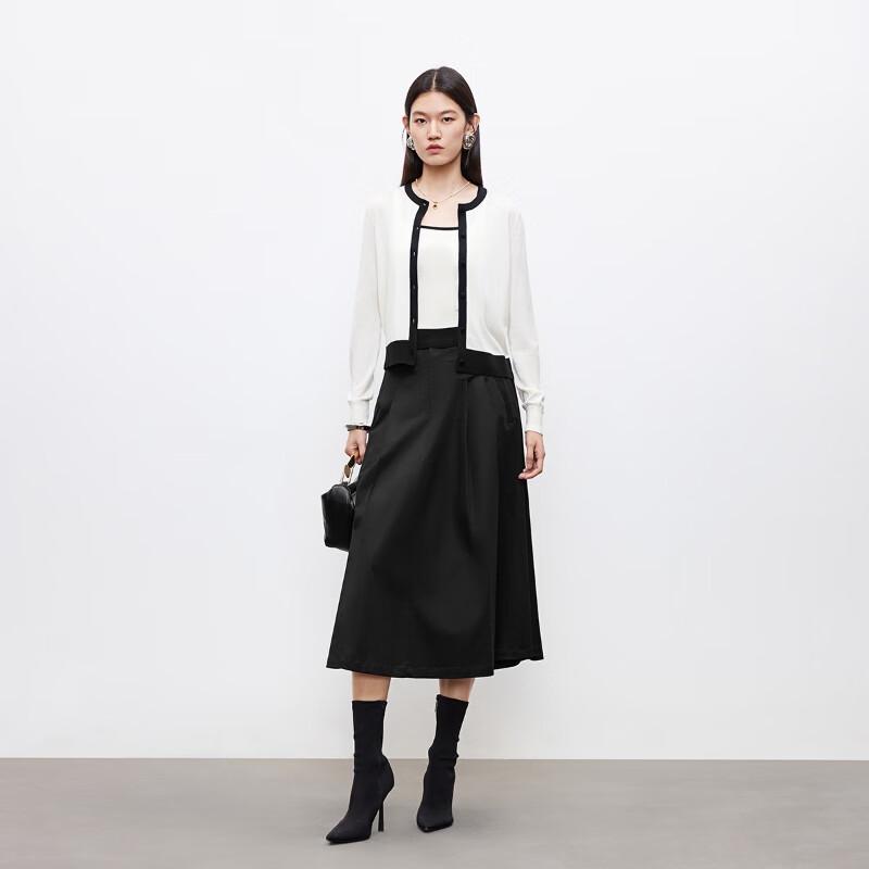 Veromoda Elastic Waist Lyocell-Blend A-Line Skirt
