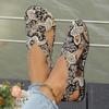 Large size flat-bottomed bag head sandals women's new breathable printed sandals