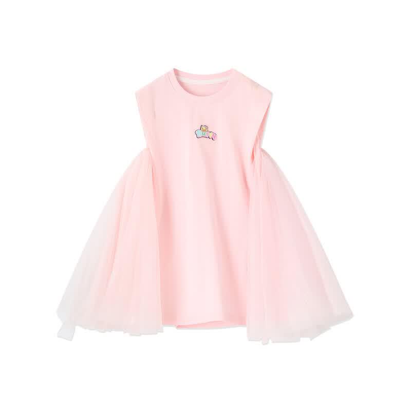 B.Duck Sommerkleid mit Netzrock für Mädchen aus reiner Baumwolle