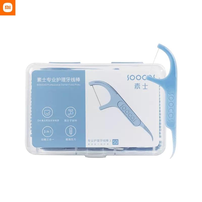 

Xiaomi SOOCAS Dental Floss Flosser выбирает семейные портативные палочки для зубной нити синий