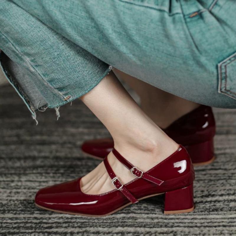 Fashion Women Pumps Spring Autumn Fashion Quality Women Shoes Low Heel Square Square Toe Comfortable Sexy Heels Women Zapatos De Mujer