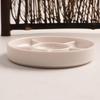 Round White Imitation Porcelain Plastic Palette with Lid for Acrylic and Watercolor Painting
